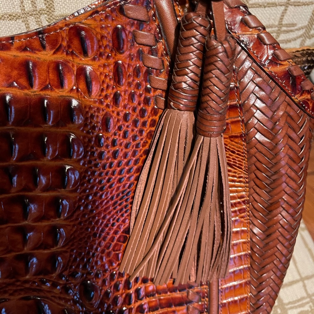 Brahmin Marianna Pecan Rose Genuine Leather